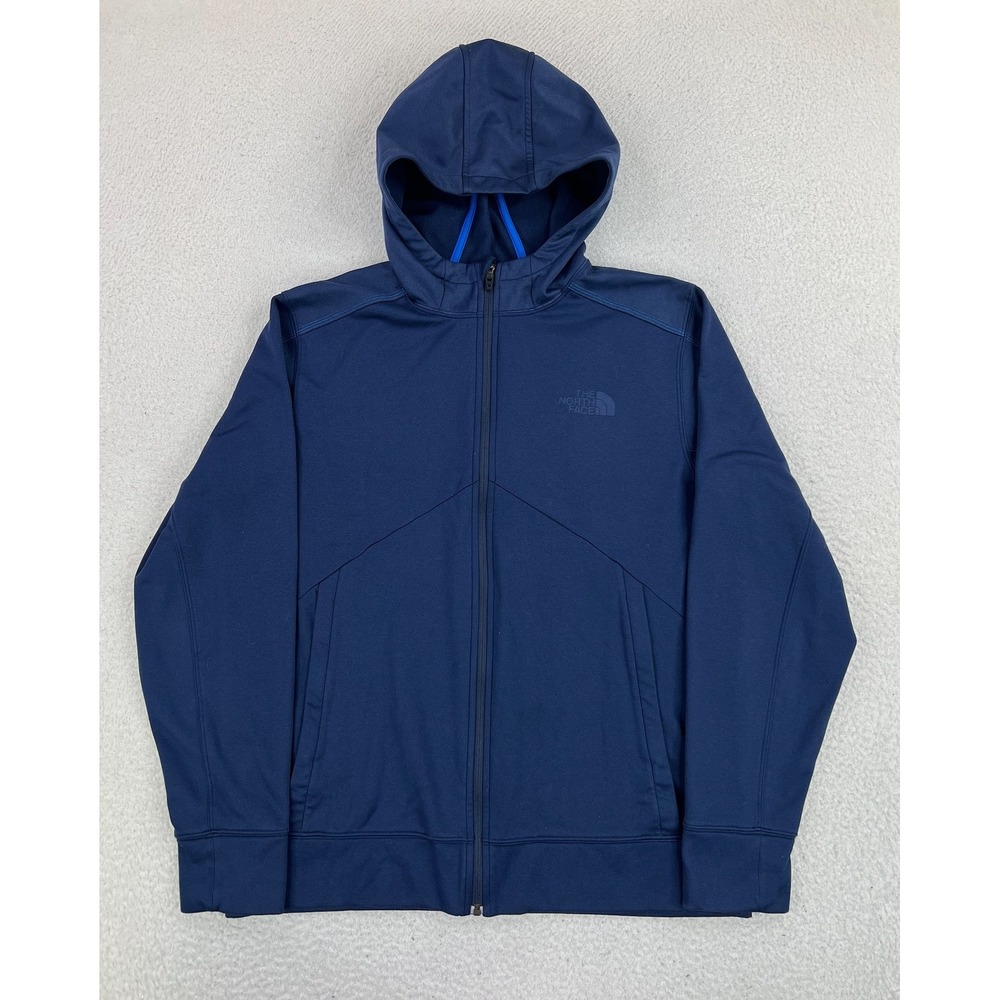 The North Face Hoodie Mens Large Blue Mountain Athletics Full Zip Fleece Jacket